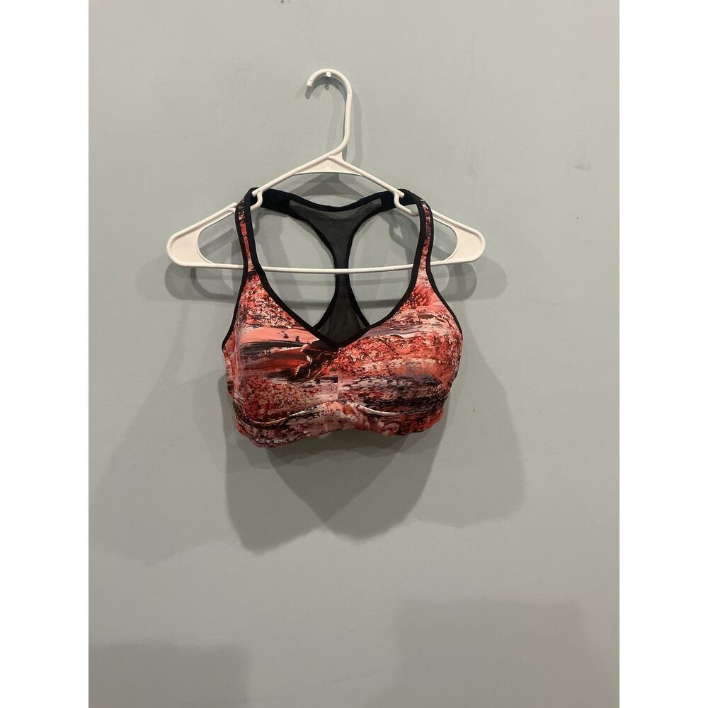 Lululemon Womens Speedup Bra Sports Size 14 Black Multicolor Yoga Dahliascape